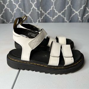 DR MARTENS JUNIOR KLAIRE LEATHER STRAP SANDALS